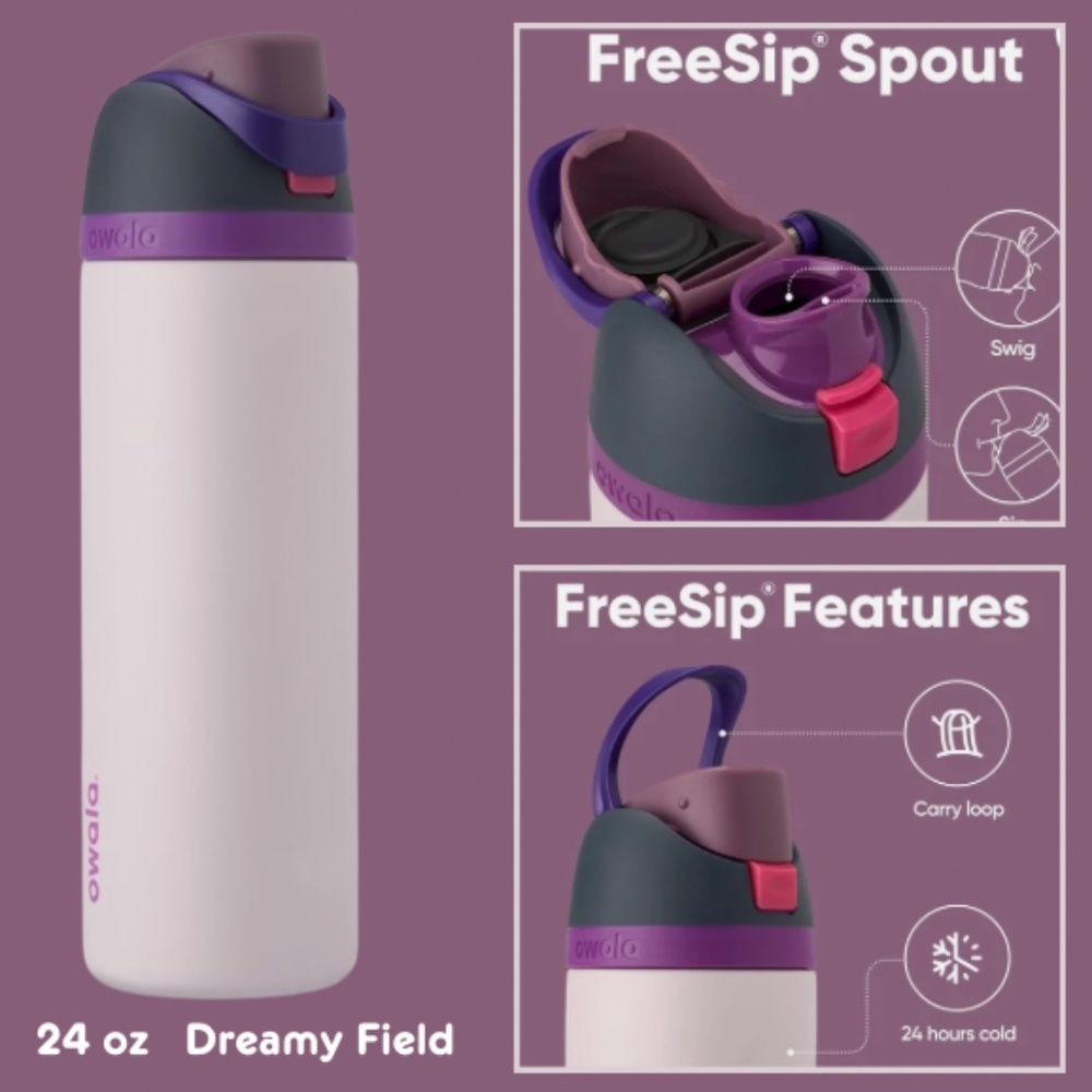 24 oz Authentic Owala- Dreamy Field